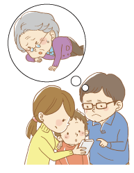 おばあさん倒れる